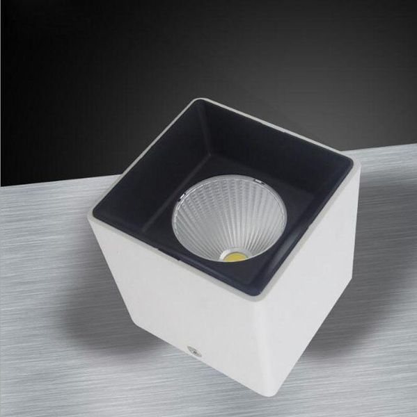 downlights fanlive 5pcs/lot cob led downlight 10w/15w/20w grid rectangle surface mounted ceiling lamp indoor lighting ac85-265v